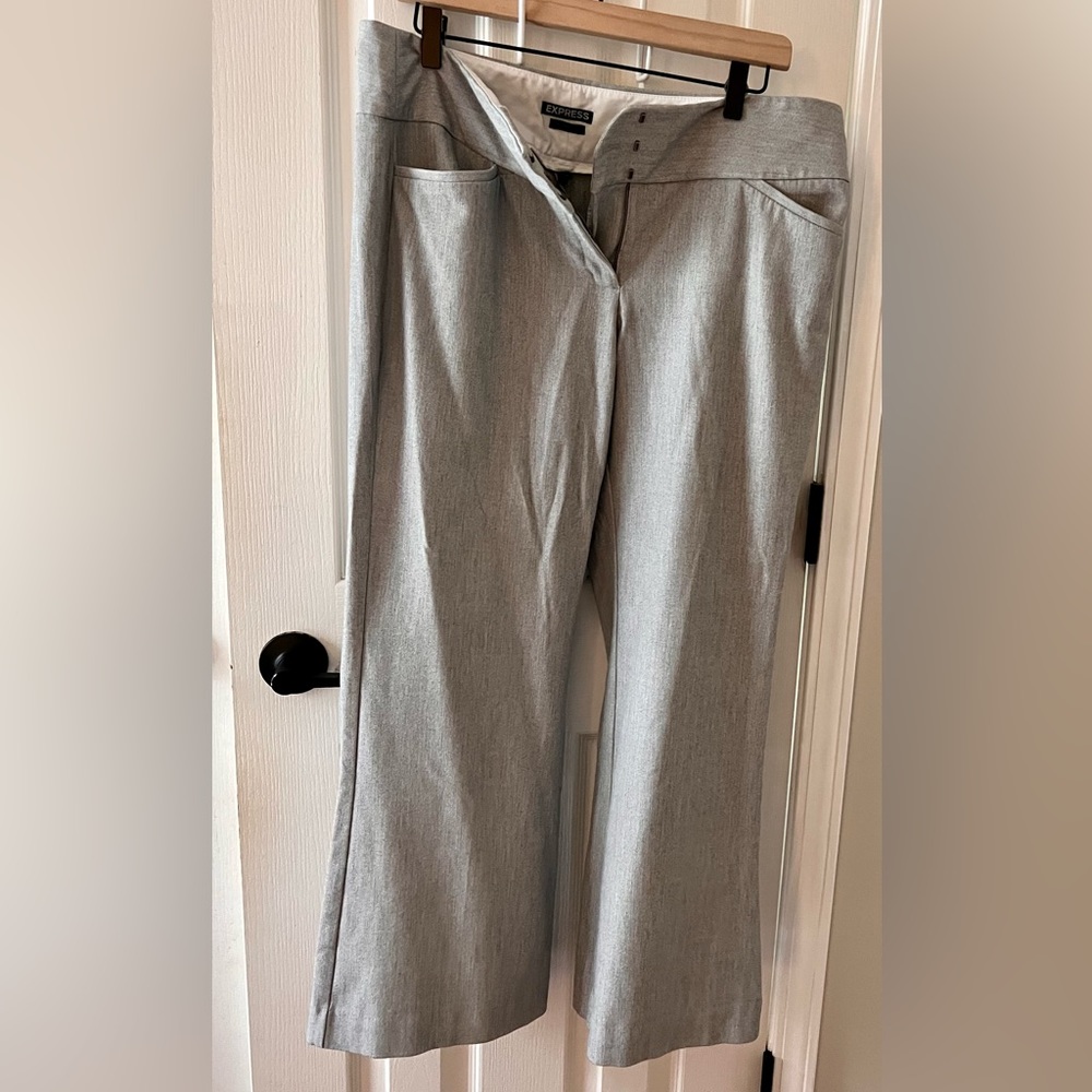 Express grey Editor bootcut dress pants